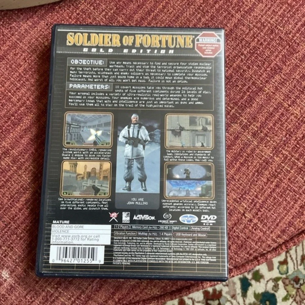 Soldier‎ of Fortune: Gold Edition (Sony PlayStation 2, 2001) Manual Inc [TESTED]